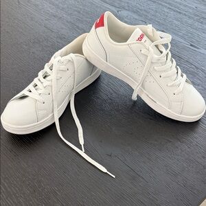 White Sneakers with Red Accents Treetorns